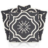 8' X 10' Salmon Beige And Copper Quatrefoil Washable Indoor Outdoor Area Rug