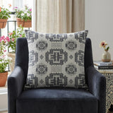 Gray Aztec Design Throw Pillow