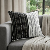 Black And White Abstract Accent Pillow