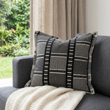 Black And White Abstract Stripes Throw Pillow