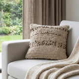 Boho Woven Shaggy Sequin Lumbar Pillow
