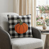 Buffalo Check Pumpkin Throw Pillow