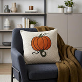 Pumpkin Silhouette Throw Pillow