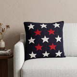 20" Black and White Cotton Throw Pillow