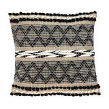 8' X 10' Black And Ivory Oriental Washable Indoor Outdoor Area Rug