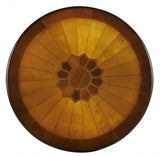 24" Brown Solid Wood and Wood Round End Table With Drawer