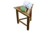 15" Brown Teak Corner Shower Bench