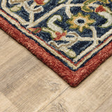 4' X 6' Red And Blue Bohemian Area Rug