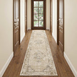 12' Beige And Ivory Runner Rug