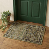 2' X 3' Green Power Loom Area Rug