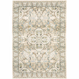 2' X 3' Beige and Ivory Power Loom Area Rug