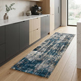 2' X 8' Grey And Blue Grey Skies Runner Rug