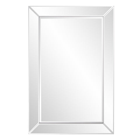 36" Glass Framed Accent Mirror