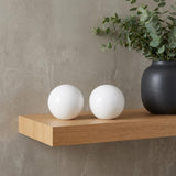 3" White Aluminum Decorative Orb Tabletop Sculpture