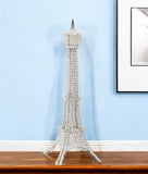 40" Silver Faux Crystal and Silver Tabletop Sculpture