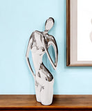 21" Nickel Glass Tabletop Sculpture
