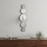 Silver and Clear Modern Bling Mirrored Wall Sconce