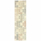 8' Ivory And Blue Runner Rug