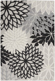 6' X 9' Black And White Indoor Outdoor Area Rug