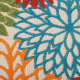 8' X 10' Blue Abstract Washable Indoor Outdoor Area Rug