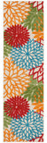 8' Green And Ivory Indoor Outdoor Area Rug