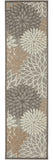 10' Gray And Ivory Indoor Outdoor Area Rug