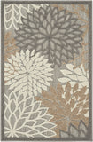 8' X 10' Black Ivory And Gold Geometric Washable Indoor Outdoor Area Rug