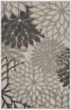 3' X 4' Gray Indoor Outdoor Area Rug
