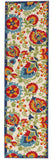 6' Green And Ivory Indoor Outdoor Area Rug