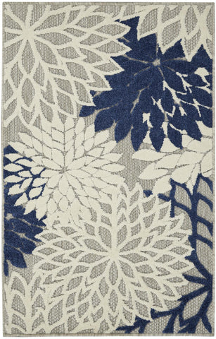8' X 10' Gray And Ivory Patchwork Distressed Washable Area Rug With UV Protection