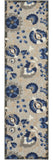 10' Blue And Gray Indoor Outdoor Area Rug