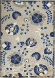 4' X 6' Blue And Gray Indoor Outdoor Area Rug