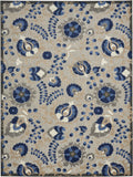 7' X 10' Blue And Gray Indoor Outdoor Area Rug