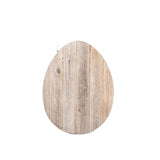 24" X 18" Gray Reclaimed Wood Egg Shaped Wall Decor