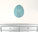 12" Farmhouse Turquoise Wooden Large Egg