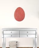 18" X 14" Red Reclaimed Wood Egg Shaped Wall Decor