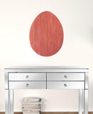 24" X 18" Red Reclaimed Wood Egg Shaped Wall Decor