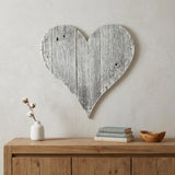18" Whitewash Reclaimed Wood Heart Wall Decor