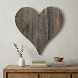 24" Weathered Gray Reclaimed Wood Heart Wall Decor