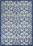 4' X 6' Blue And Gray Indoor Outdoor Area Rug