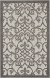 3' X 4' Gray Indoor Outdoor Area Rug