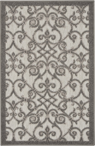 3' X 4' Gray Indoor Outdoor Area Rug