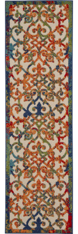 8' X 10' Purple Lavender And Ivory Aztec Washable Indoor Outdoor Area Rug