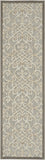 6' Gray And Ivory Indoor Outdoor Area Rug