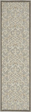 10' Gray And Ivory Indoor Outdoor Area Rug