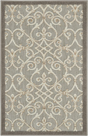 8' X 10' Copper Ivory And Olive Green Tribal Washable Indoor Outdoor Area Rug