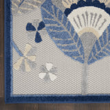 7' X 10' Blue And Gray Indoor Outdoor Area Rug