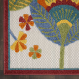 6' X 9' Yellow And Ivory Indoor Outdoor Area Rug