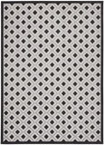 7' X 10' Black And White Indoor Outdoor Area Rug