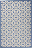 6' X 9' Blue And Gray Indoor Outdoor Area Rug